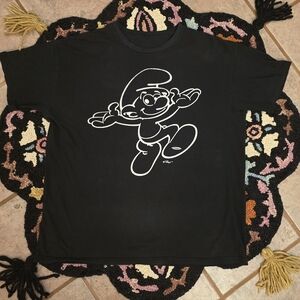 🔥🔥 Y2K Vintage Black Smurf T-Shirt🔥🔥 Size XL